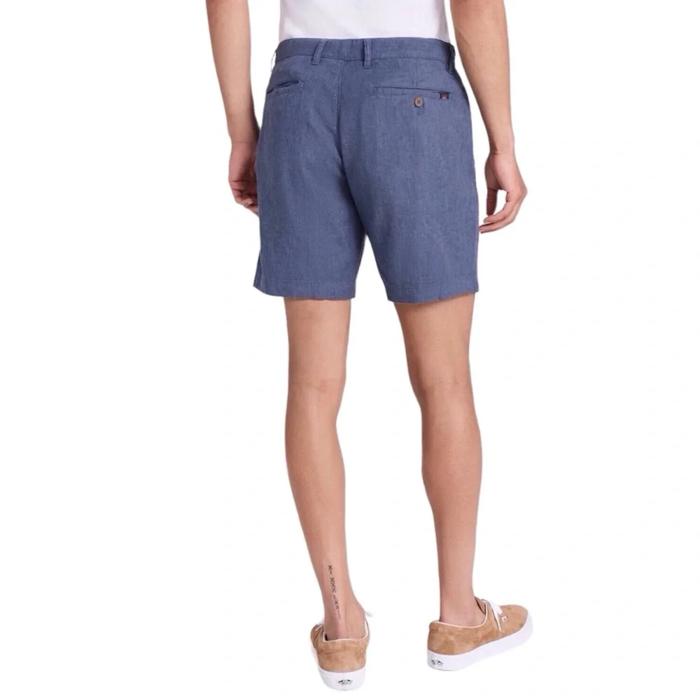 Faherty Tradewinds Mens Linen Blend Blue Shorts Size 40 X 7.5